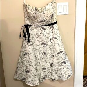 WHBM - Embroidered Strapless Dress